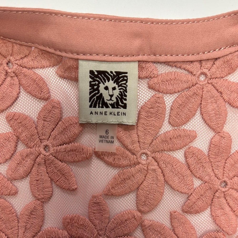 Anne Klein Pink Blazer with Lace Detail - Picture 5 of 5